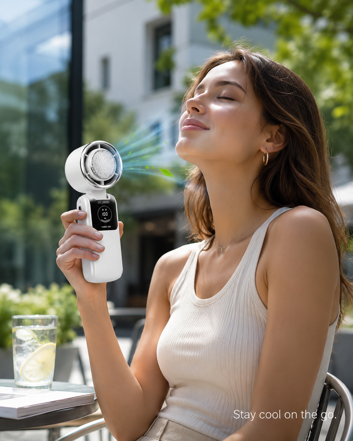 CoolCo™ Turbo Handheld Fan – Portable Rechargeable Cooling Fan