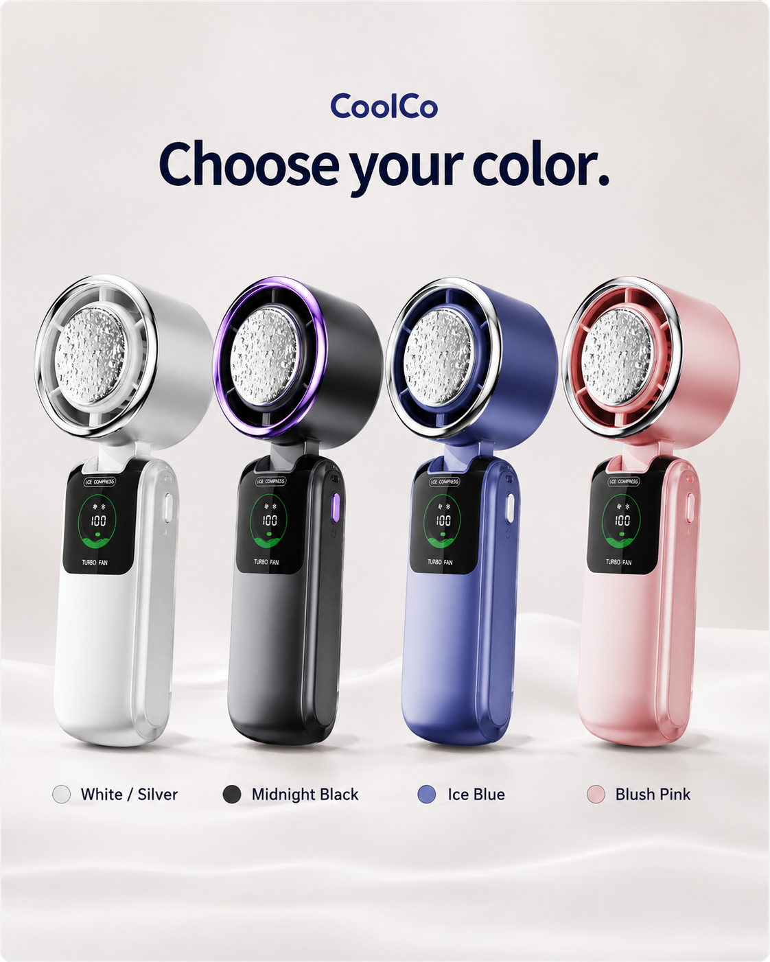 CoolCo™ Turbo Handheld Fan – Portable Rechargeable Cooling Fan