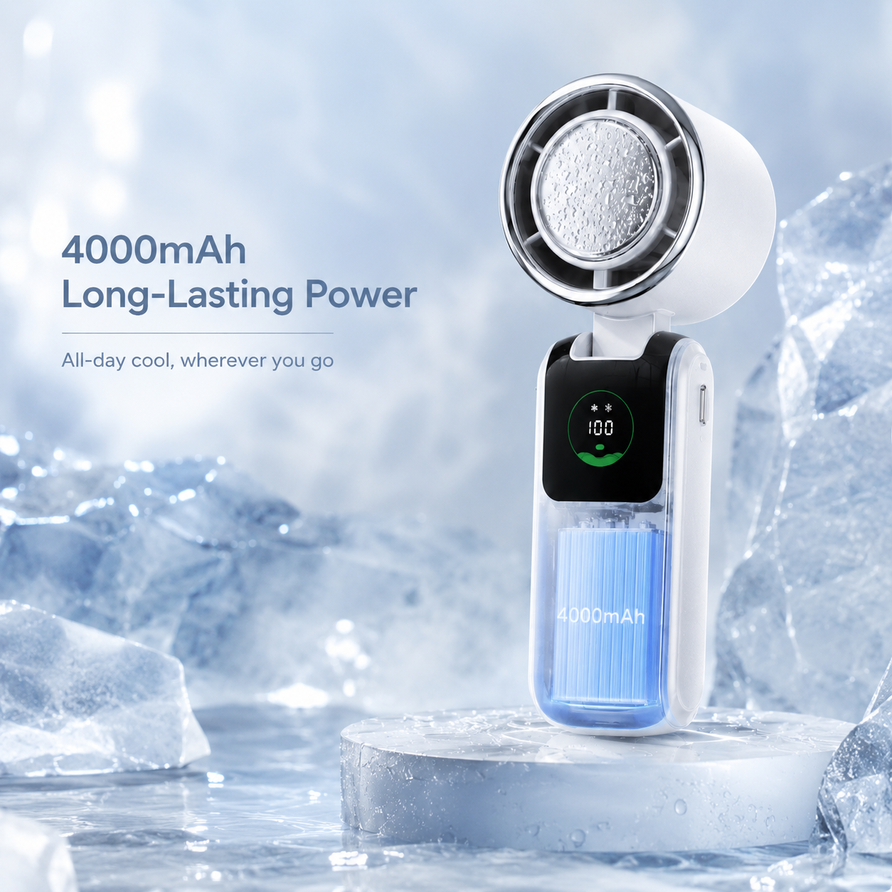 CoolCo™ Turbo Handheld Fan – Portable Rechargeable Cooling Fan